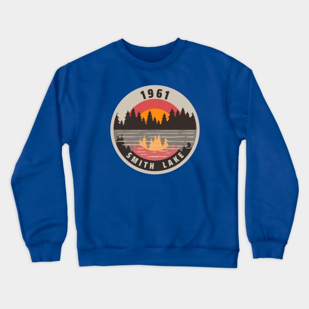 Smith Lake 1961 Retro Crewneck Sweatshirt by Alabama Lake Life